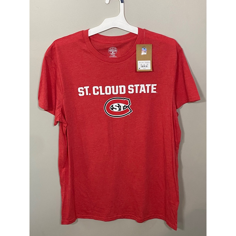 NWT Rivalry Threads St. Cloud State T-Shirt Mens Large Red Graphic Tee College